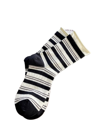 Rufia - Stripe Color-Block Mid-Calf Capsule Socks