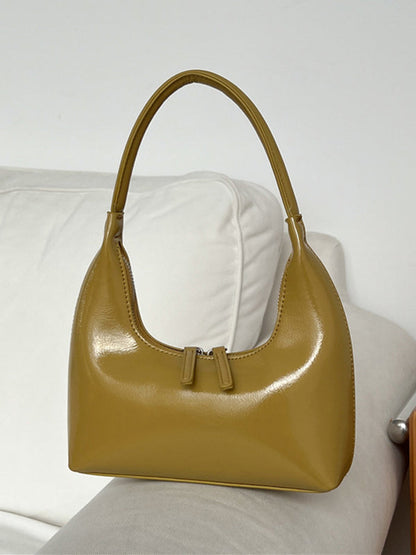 Geometric Split-Joint Zipper Shoulder Bags Handbags