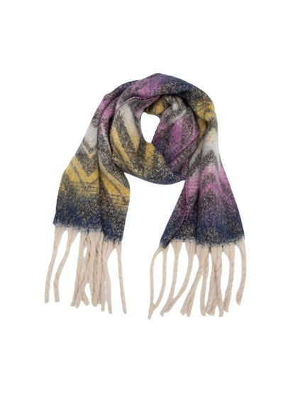 Scarvii - Winter Tassel Scarf with Mountain Patterns