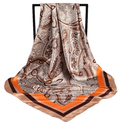 Retro Fashion Geometric Pattern Square Scarf