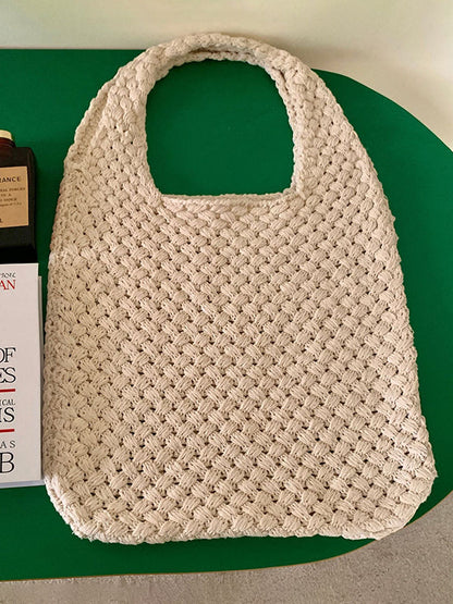 Hollow Solid Color Storage Tote Bags