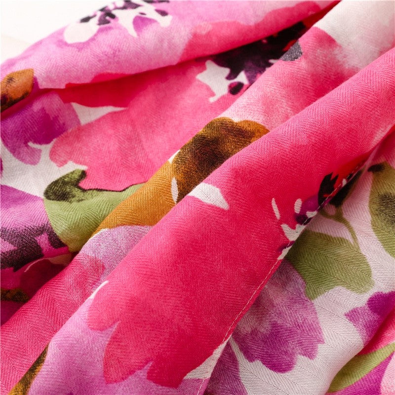 Colorful Cotton Linen Vacation Beach Scarf