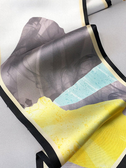 Original Oil Painting Printed Silk Scarf