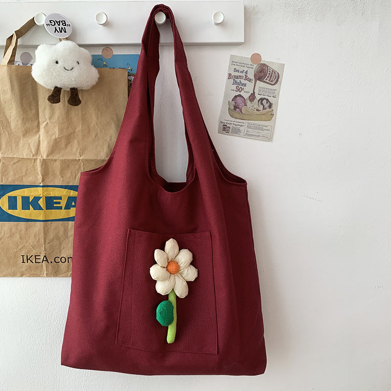 Fresh Flower Art Colorful Canvas Bag