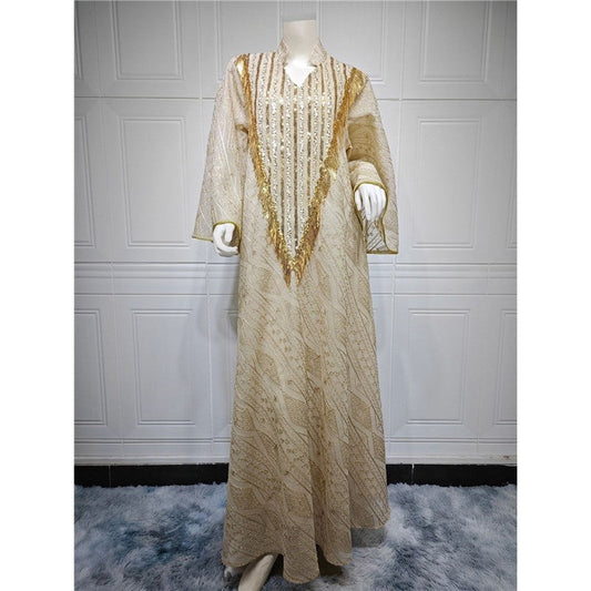 Muslim Evening Embroidered Sequin Abaya