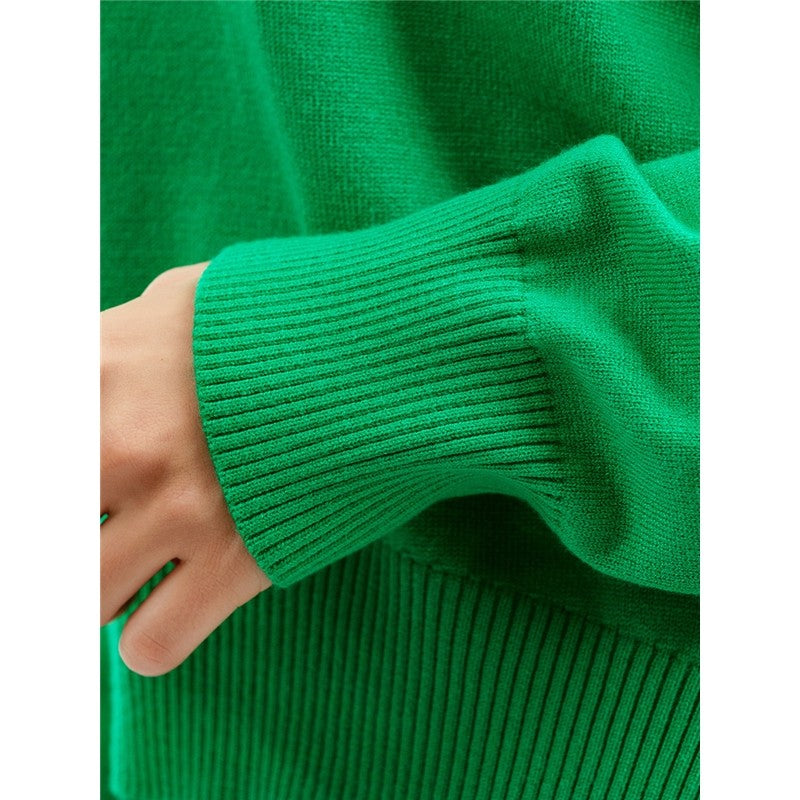 Solid Color Turtleneck Loose Sweater