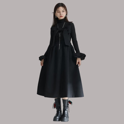 Bowknot Suspender Skirt