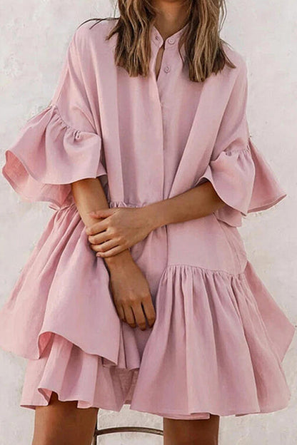 Chiffon loose solid color high-end dress