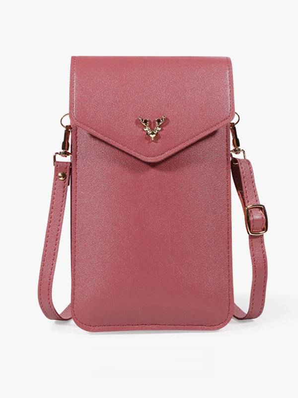 7 Colors Simple Solid Color PU Sling Bag