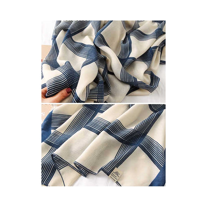 Plaid Stylish Sun-Proof Silk Scarf