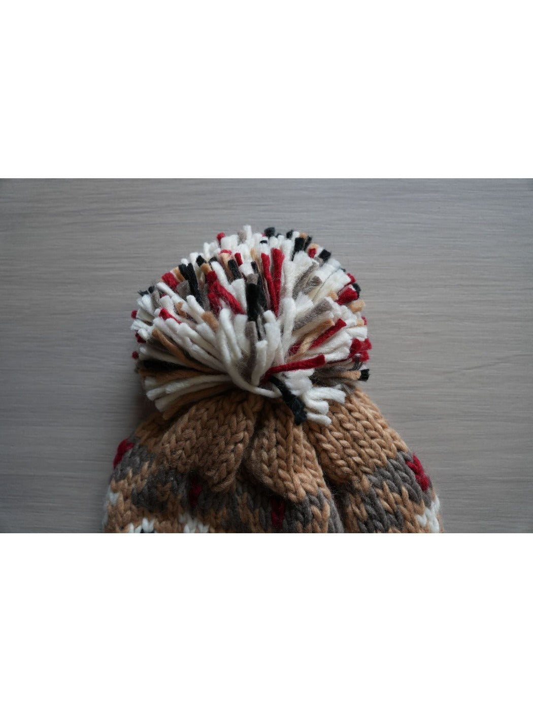 Haila - Winter Knitted Beanie with Colorful Pompom