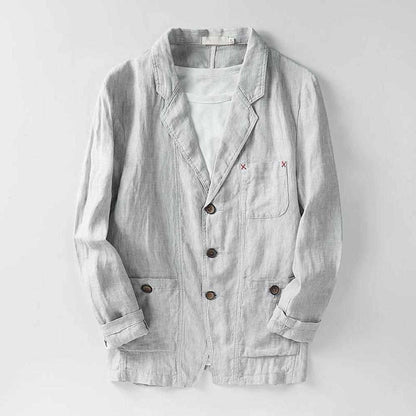 Sky Madrid Linen Pocket Blazer