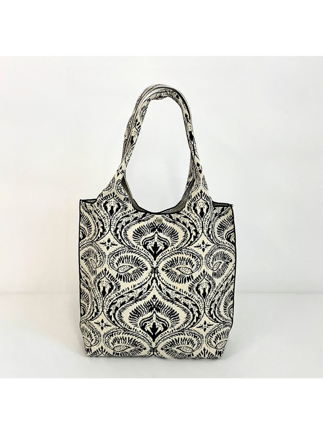 Cosbai - Vintage-patterned Shoulder &amp; Tote Bag