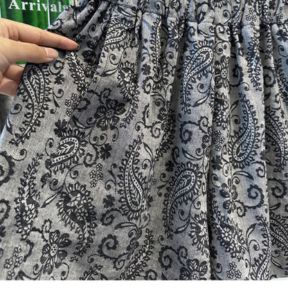 Shea - Paisley Print Stretchy Shorts - Comfort &amp; Basic