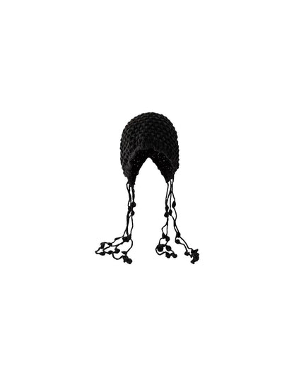 Haila - Trendy Knitted Beanie with Earflaps &amp; Ties