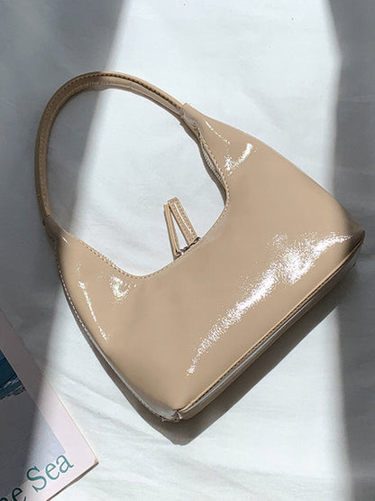 Geometric Split-Joint Zipper Shoulder Bags Handbags