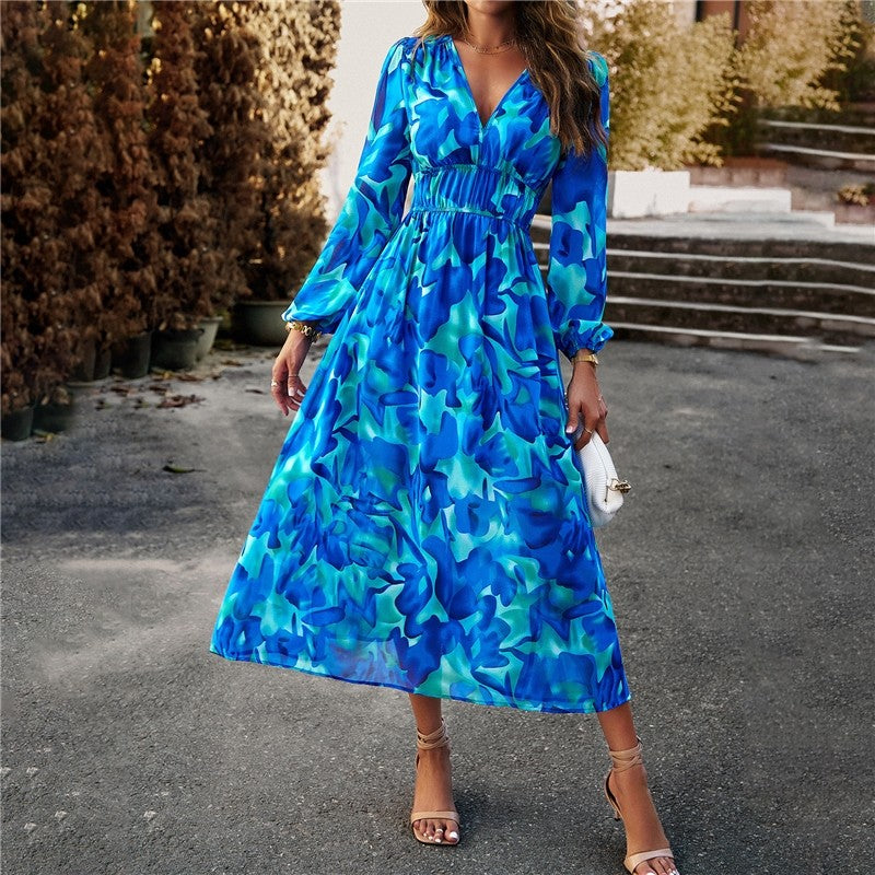 Bohemian Resort Casual Printed Long Skirt