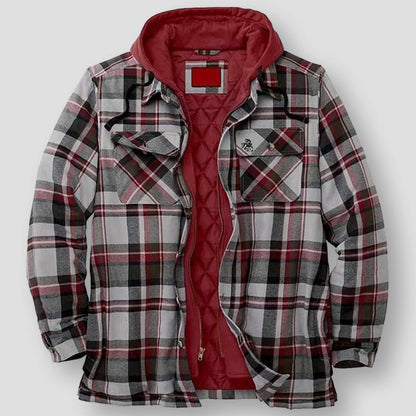 Sky Madrid Hooded Plaid Jacket