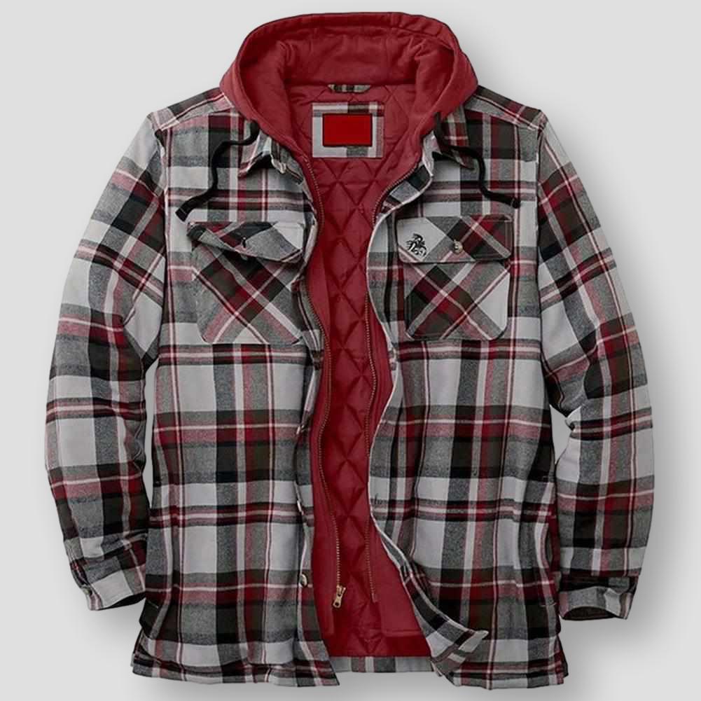 Sky Madrid Hooded Plaid Jacket