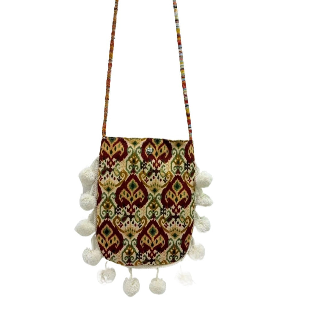 Cosbai - Retro Atlas-Pattern Knit Shoulder Bag - Vintage &amp; Practical