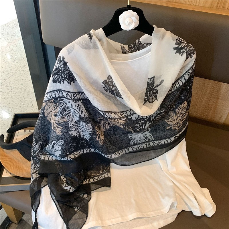 Versatile Printed Thin Scarf