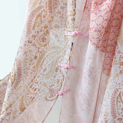 Scarvii - Boho Summer Shawl Scarf With Fringed &amp; Button