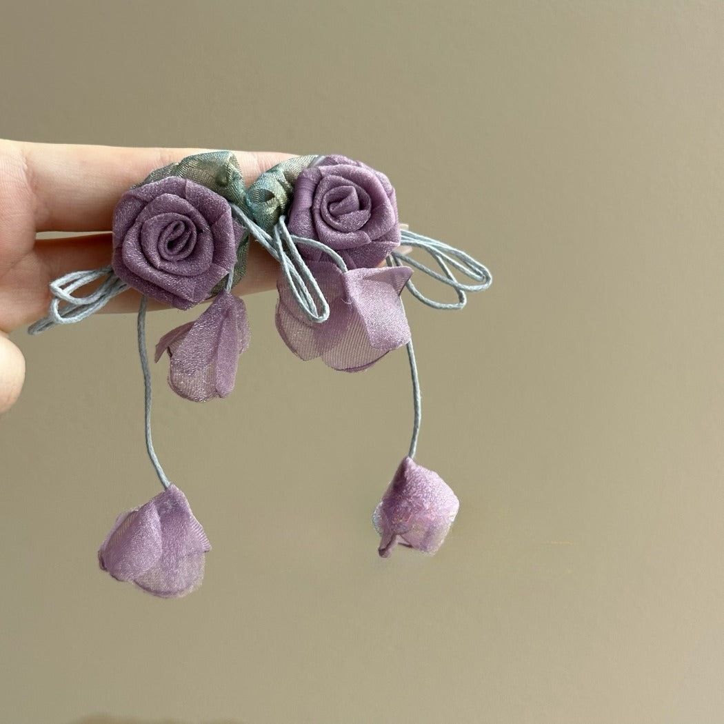 Earwish - Lace Rose Earrings – Elegant &amp; Feminine