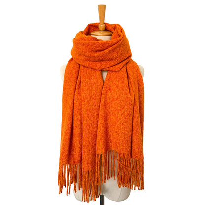 Winter Thick Warm Shawl Tassel Soft Scarf