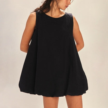 Sleeveless Hollow Lace Up Skirt