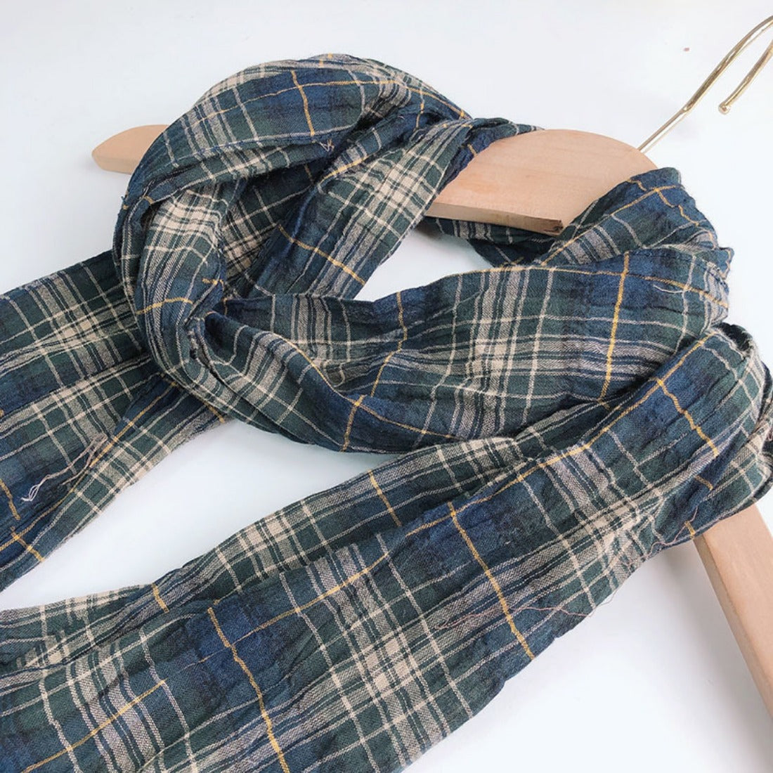 Scarvii - Vintage Plaid Striped Scarf