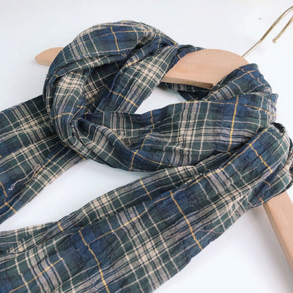 Scarvii - Vintage Plaid Striped Scarf
