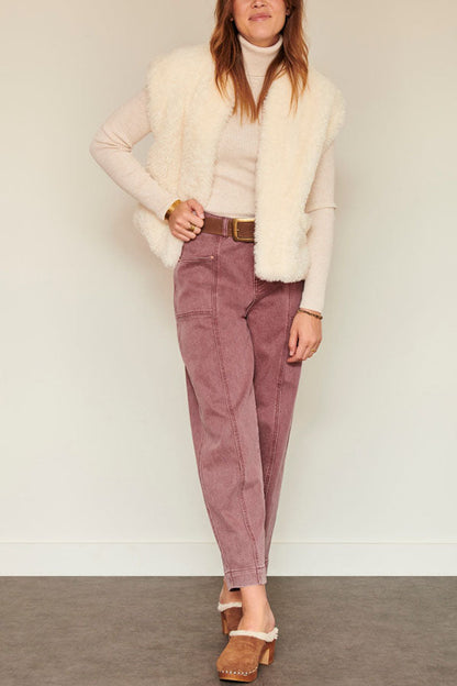 Faux fur vest