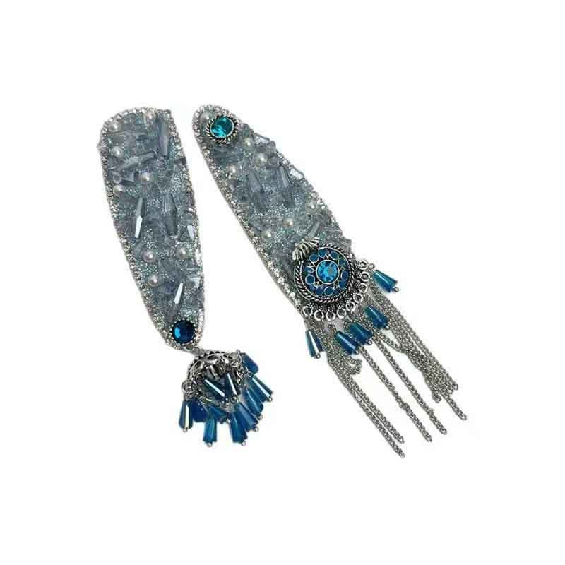 Elegant Crystal Pearl Rhinestone Tassel Hair Clip