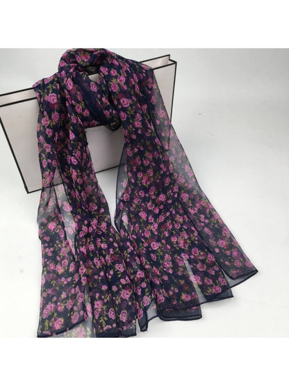 Scarvii - Women's Floral Patterned Scarf - Versatile &amp; Stylish