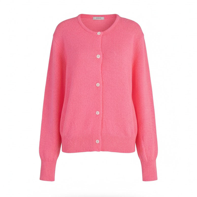 Minimalist Winter Solid Color Knit Cardigan
