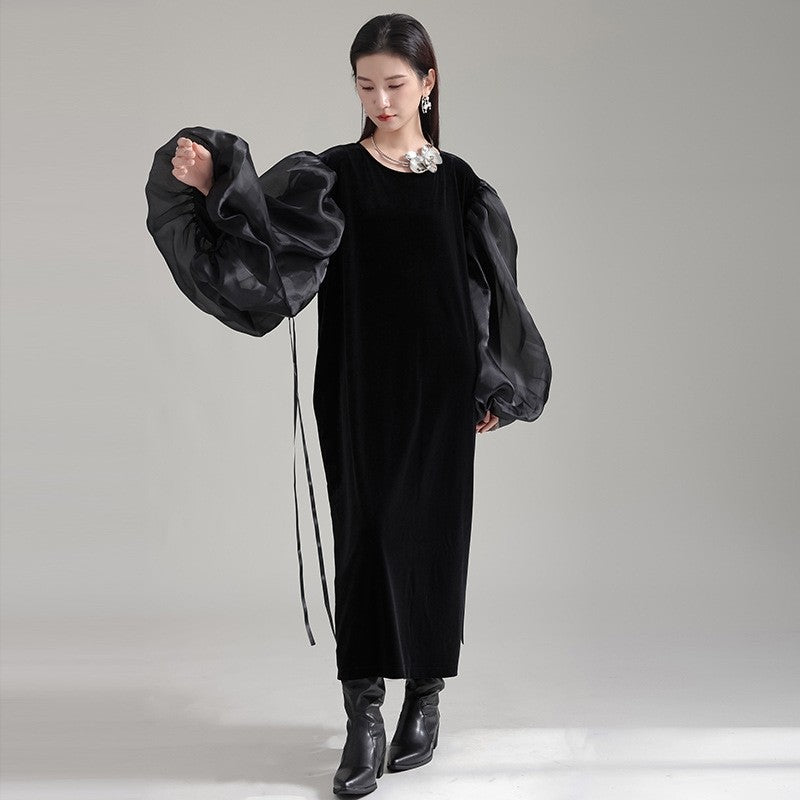 Puffed Sleeve Dress