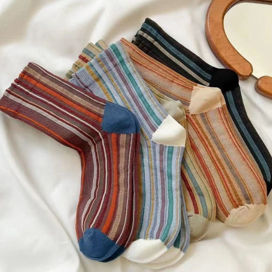Rufia - Bohemian Colorblock Striped Socks