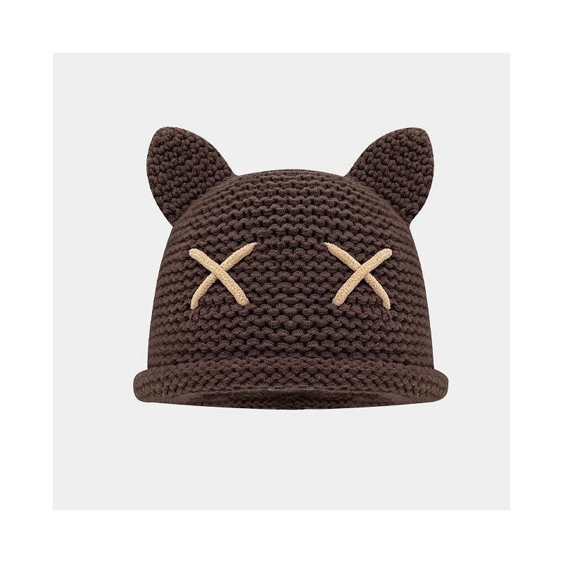Thick Needle Cat Ear Knitted Hat