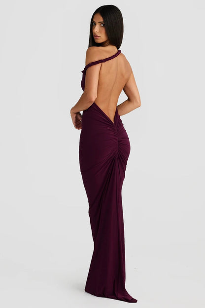 Convertible Stretch Gown With Multiple Necklines