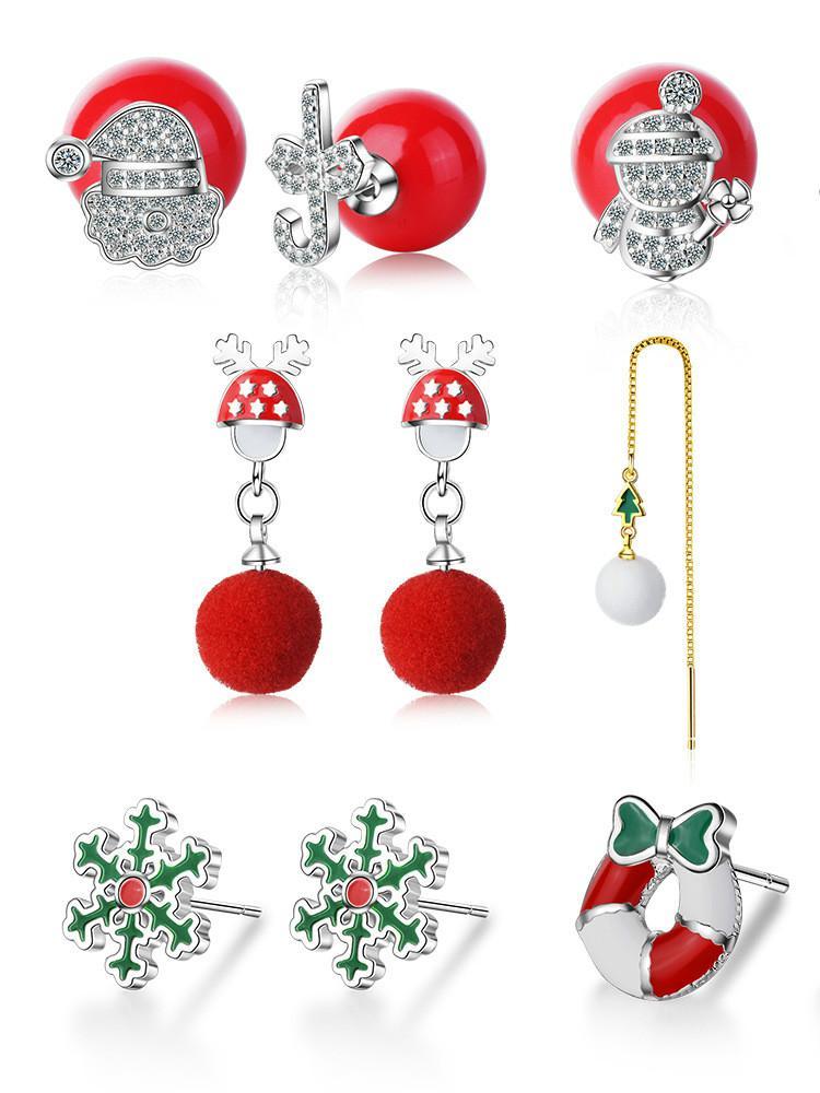 Autumn And Winter Earrings Earrings Earrings Gift Bells Snowflakes Christmas-3