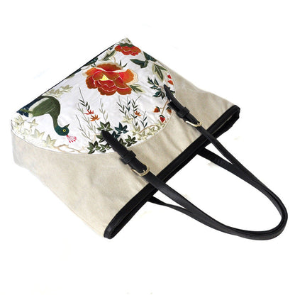 Embroidered Shoulder Bag Flower Embroidery Bags