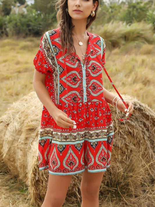 Spring And Summer Women'S New Casual Fashion Loose Printed One-Piece Pants