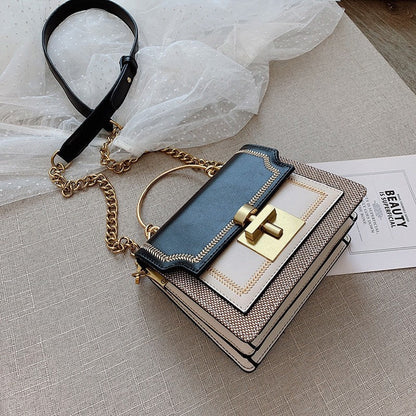 Muticolor Crossbody Chain Rhomboid Square Bag