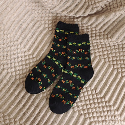 Rufia - Vintage Floral Puff Socks