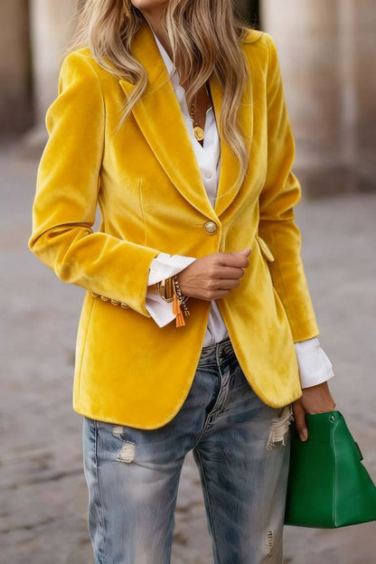 Vintage Velvet Slim-Fit Blazer