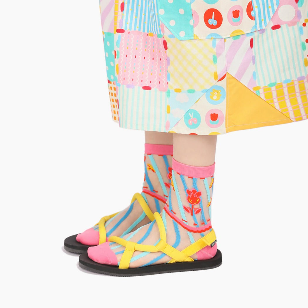 Rufia - Pastel Cartoon Socks - Breathable &amp; Soft