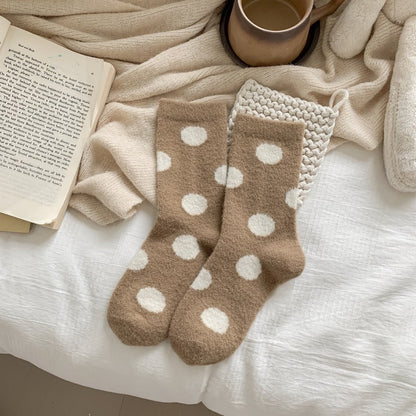 Rufia - Big Polka Dot Plush Warm Socks