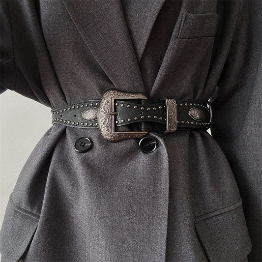 Vintage Metal Punk Adjustable Waist Belt