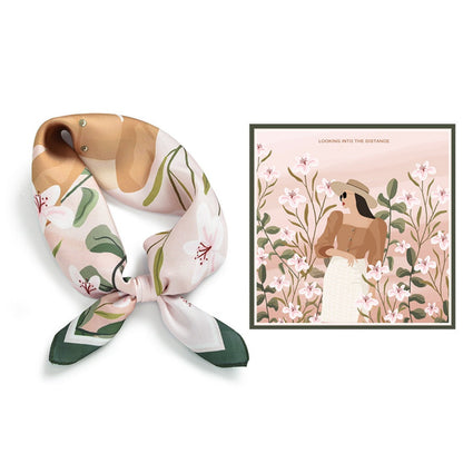 Scarvii - Summer Elegant Pattern Silk Scarf