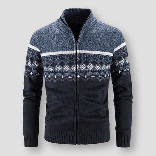 Sky Madrid Knitted Turtleneck Cardigan